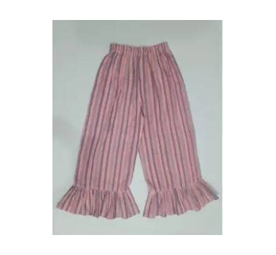 Stripe Cotton Plazzo-Pink(7-10Y)