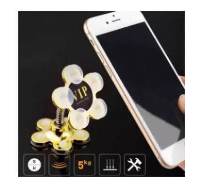 360 Degree Metal Flower Magic Suction Cup Mobile Phone Holder