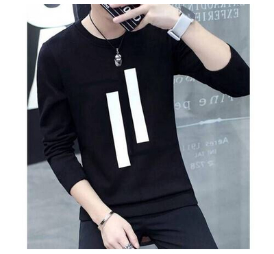 Black Full Sleeve Cotton T-shirt