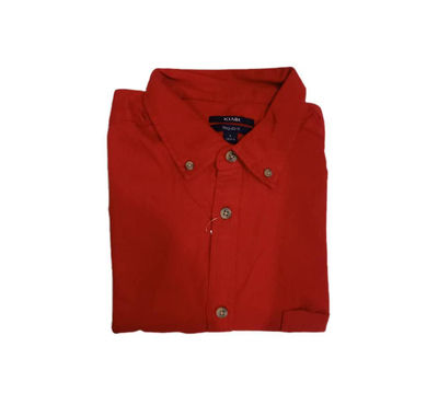 Men's Demin & Twill Shirt- Red