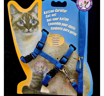 Black Adjustable Nylon Pet Cat Harness