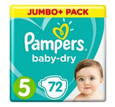 Pampers Baby Dry Jumbo Size 5 (11-16 KG) (72 Pcs)