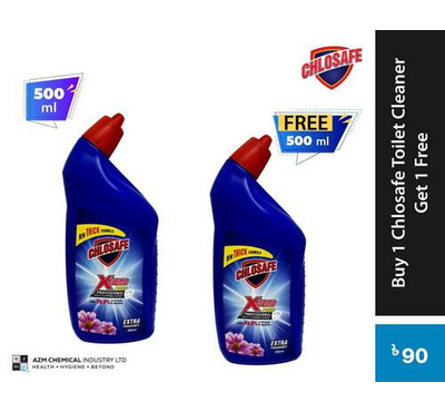 Buy 1 Chlosafe Toilet Cleaner 500ml Get 1 Chlosafe Toilet Cleaner 500ml free.