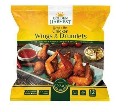 Golden Harvest Sweet & Hot Wings and Drumlets 500gm
