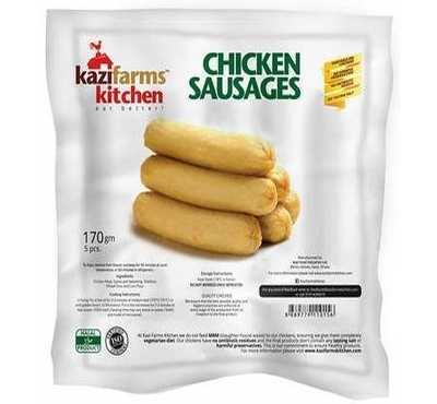 Kazi Farms Kitchen Chicken Sausage Plain-340g