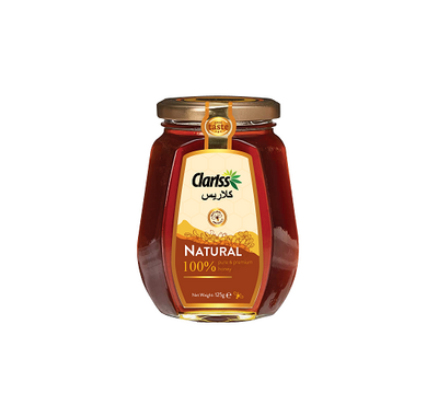 Clariss Natural Honey: 125gm Octagonal Glass Bottle