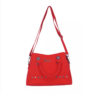 Dark Red PU Leather Designer Hand Bags For Women