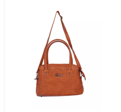 Coffee PU Leather Designer Hand Bags For Women