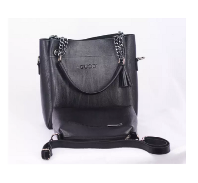 Black PU Leather Designer Hand Bags For Women