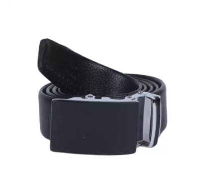 Black Artificial Leather Belt For Men