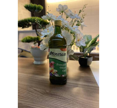 Minerva Olive Oil Pomace: 1 Litre Glass Bottle