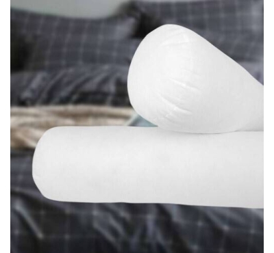 Fiber Bolster Pillow, Tissue Fabric, White, (32″x38″)