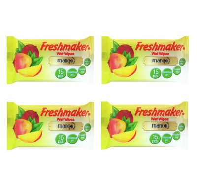 Fresh Maker Wet Wipes Mango Flavour 4 pack Combo