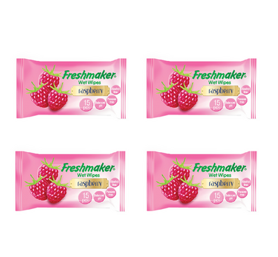 Fresh Maker Wet Wipes Raspberry Flavour 4 pack Combo