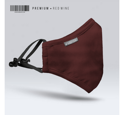Fabrilife Premium Cotton Face Mask -Redwine