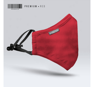 Fabrilife Premium Cotton Face Mask -Red