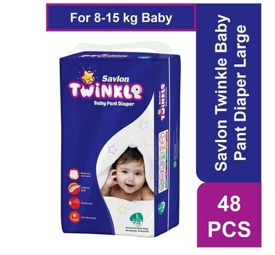 Savlon Twinkle Baby Pant Diaper Large 48 pcs