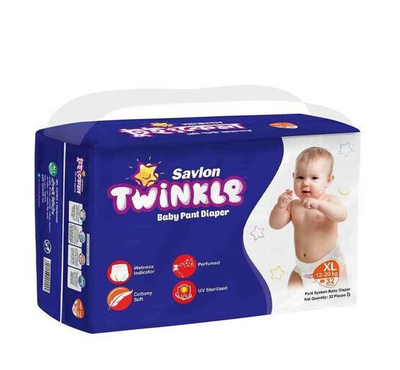 Savlon Twinkle Baby Pant Diaper XL 4 pcs
