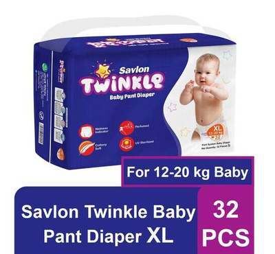 Savlon Twinkle Baby Pant Diaper XL 32 pcs