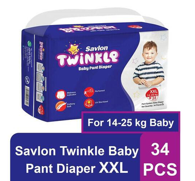 Savlon Twinkle Baby Pant Diaper XXL 34 pcs