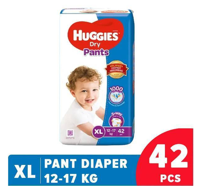 Huggies Dry Pant Diaper Extra Large (XL)-42 Pcs (12-17 KG)