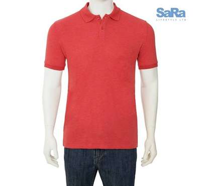 SaRa Mens Polo Shirt RED MELANGE