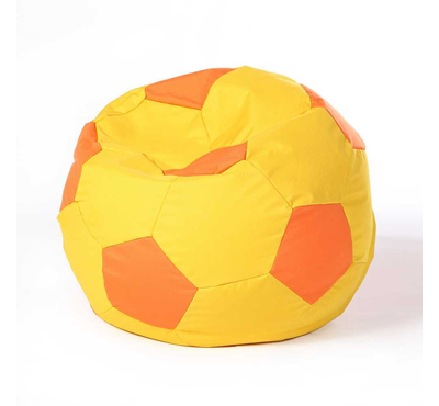 Football Bean Bag Chair_Xl_Yellow & Orange Combined