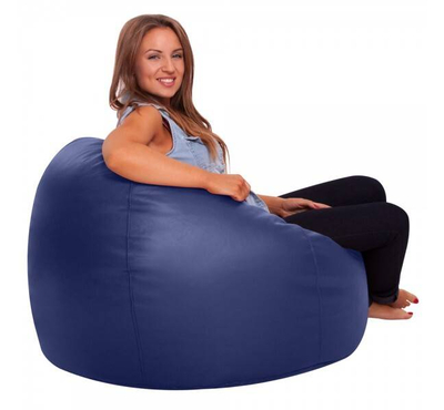 Super Comfortable Lazy Sofa_Xl Pumpkin Shape_Blue
