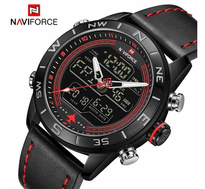 NV33R NAVIFORCE NF9144 Dual Display Military Wristwatch