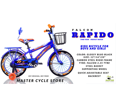 Falcon Rapido kid's Bicycle 12"-GLOSSY BLUE