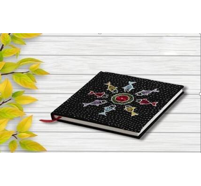 Black Color Mothsho Chokkro Handmade Nakshi Notebook- 6x6