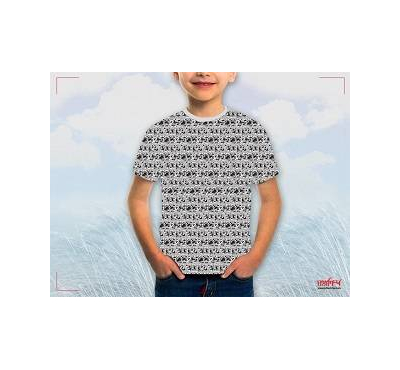 Ash-Satgaon Screen Printed Half Sleeve Cotton T-Shirt For Kids
