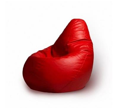 Aaram faux leather bean bag red