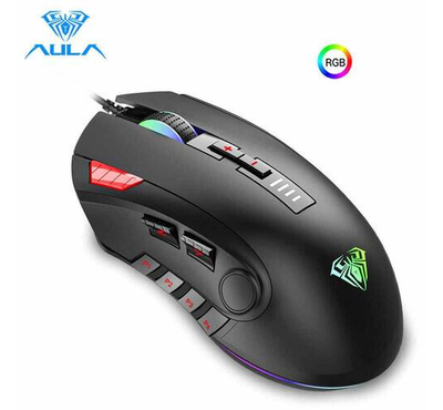 AULA H512 Backlit 12 Buttons 5000 DPI Wired Gaming Mouse