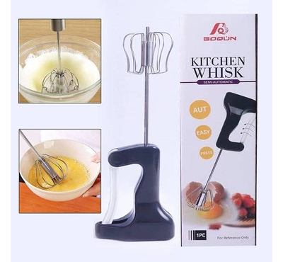 Mannual Hand Blender Stainless Steel Whisk with Plastic Handle
