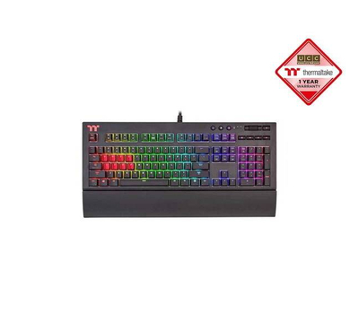 Thermaltake TT Premium X1 RGB Cherry MX Silver Keyboard Black