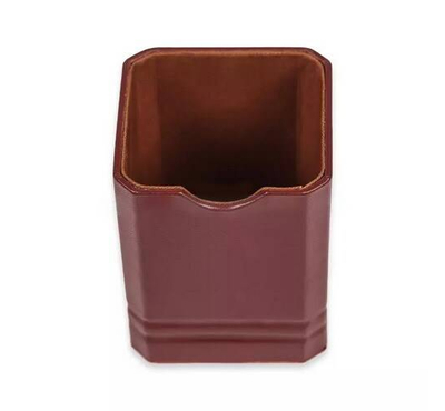 ANON SQUARE SHAPE LEATHER PEN HOLDER(Red)