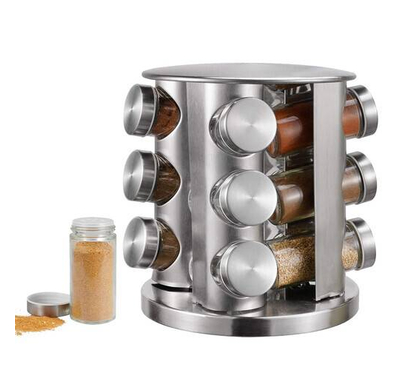 Stainless Steel Revolving Spice Spice Jar (12pcs. Jar Set)