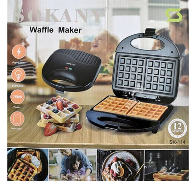 SOKANY 22x21x6cm Waffle Maker Pancake Maker