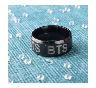 Black Stainless Steel BTS Ring Brand New
