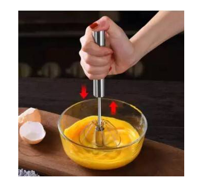 Stainless Steel Hand Push Whisk Mixer