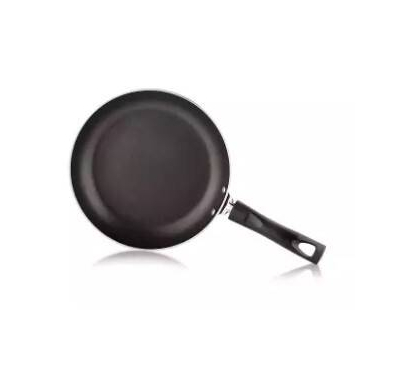 Non Stick Fry Pan Induction Base Bottom with Premium Aluminium-22cm- Black