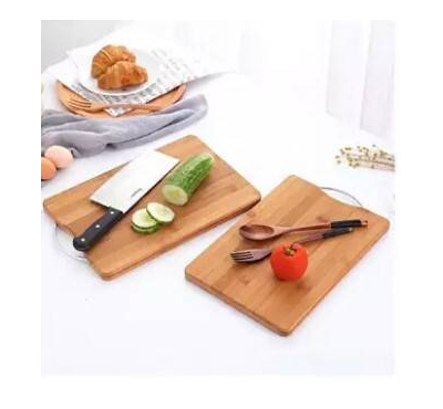 Wood Rectangular Cutting Chopping Board Pad with Handle (32 x 22 x 1.8 cm)