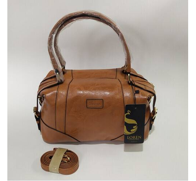 Duffle Ladies Bag, Color: Brown