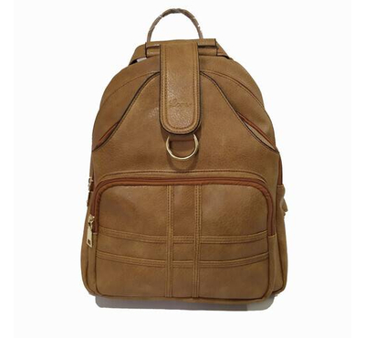 Lotus Backpack Ladies Bag, Color: Brown