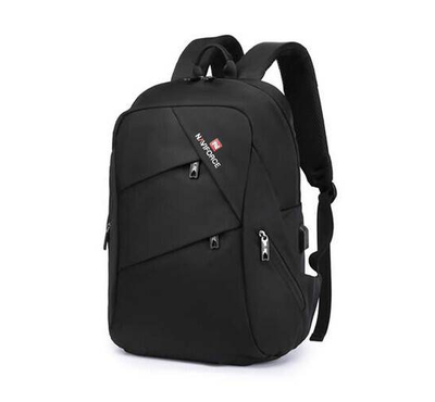 NAVIFORCE B6804 School Bag 16 inch Laptop USB Rucksack Anti Theft Men Backbag Travel - Black