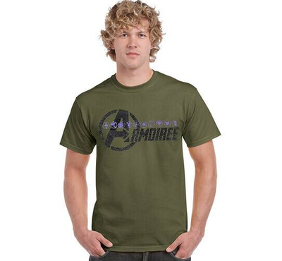 Men's Cotton T-Shirt AMTB 20-Green, Size: L