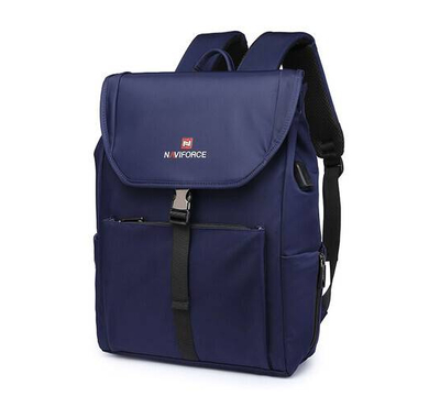 NAVIFORCE NFB6802 Blue Waterproof Mens Backpack with Separate Laptop Compartment Sport Business Bag - Blue