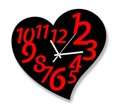 Valentine Thematic Wooden Board Wall Clock DCF-1033