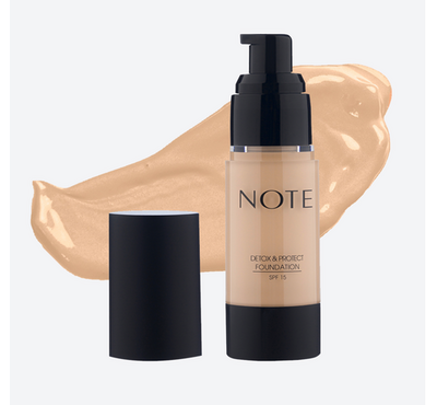 Note Detox and Protect Foundation 02 Pump, Shade: Honey Beige